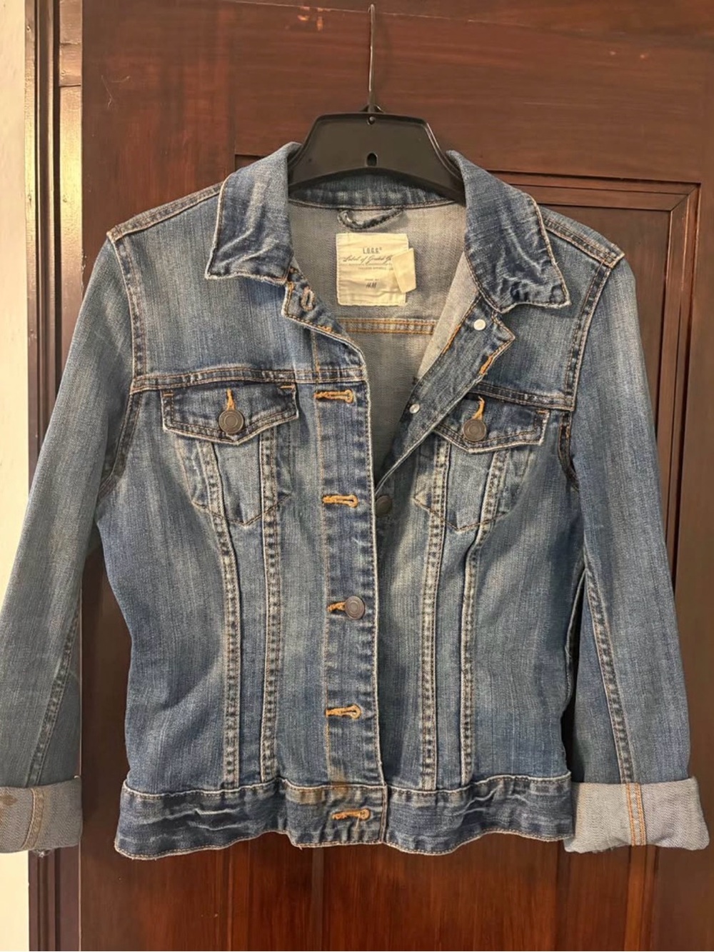 H&M Distressed Blue Denim Jacket